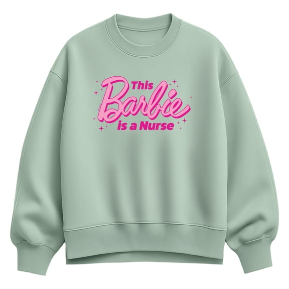 Barbie - This Barbie Is A Nurse - Women's Drop Shoulder Crew Neck Sweatshirt