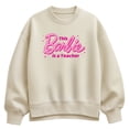 thumbnail image 1 of Barbie - This Barbie Is A Teacher  - Women's Drop Shoulder Crew Neck Sweatshirt, 1 of 3
