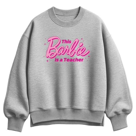 Barbie - This Barbie Is A Teacher - Women's Drop Shoulder Crew Neck Sweatshirt