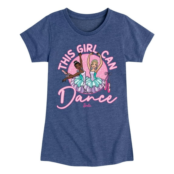Barbie - This Girl Can Dance - Girls Fitted Short Sleeve Graphic T-Shirt