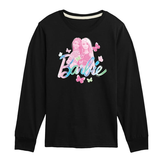 Barbie - Tie Dye Barbie and Butterflies - Toddler And Youth Long Sleeve Graphic T-Shirt