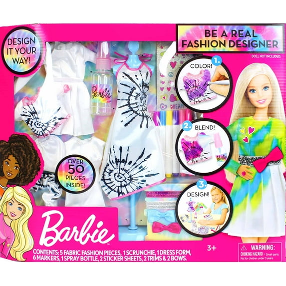 Barbie TieDye Fashion Designer Kit Kids Toys, Outfits Accessory Pack