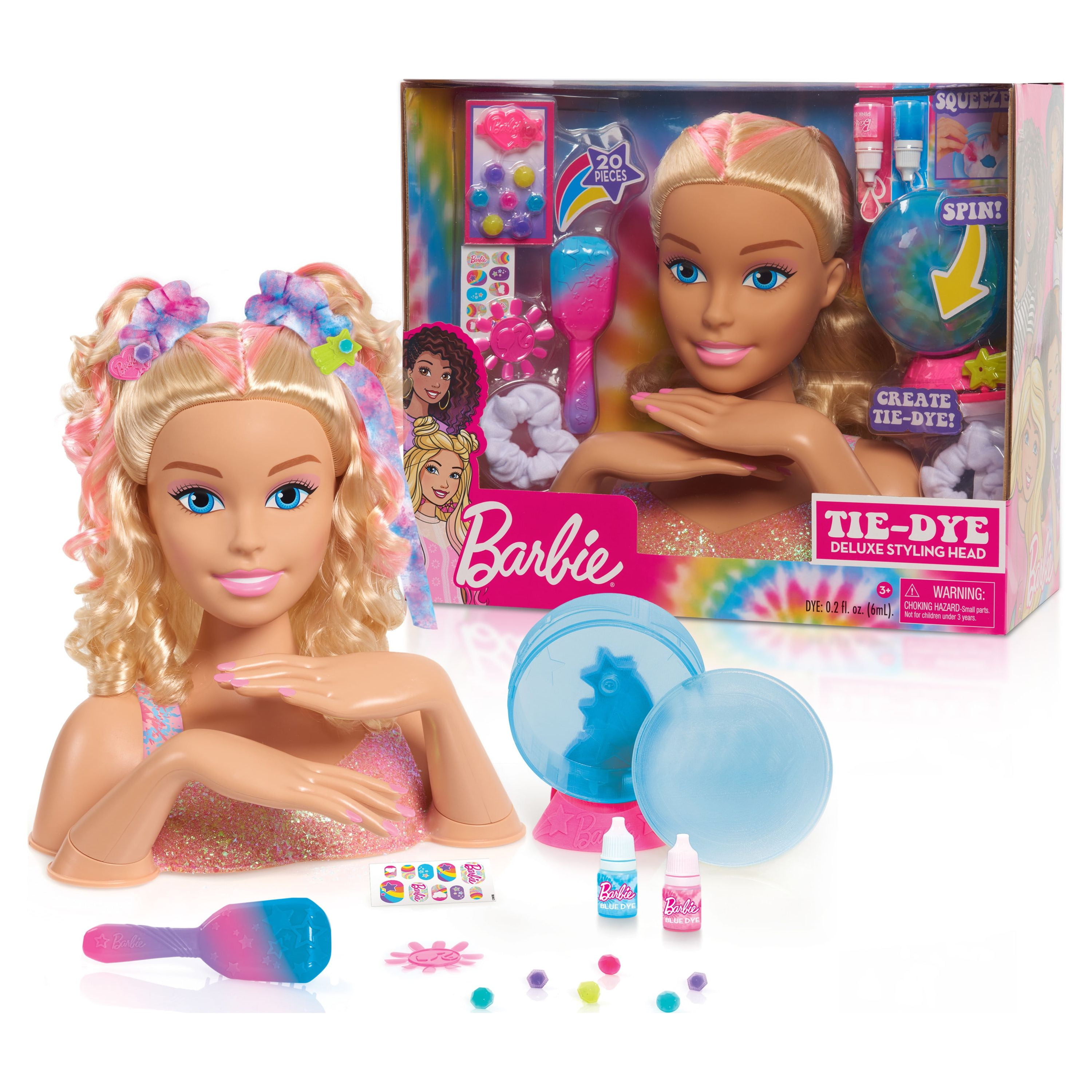 Barbie, Tête à Coiffer Basic, 20 pièces incluses, Jouet pour