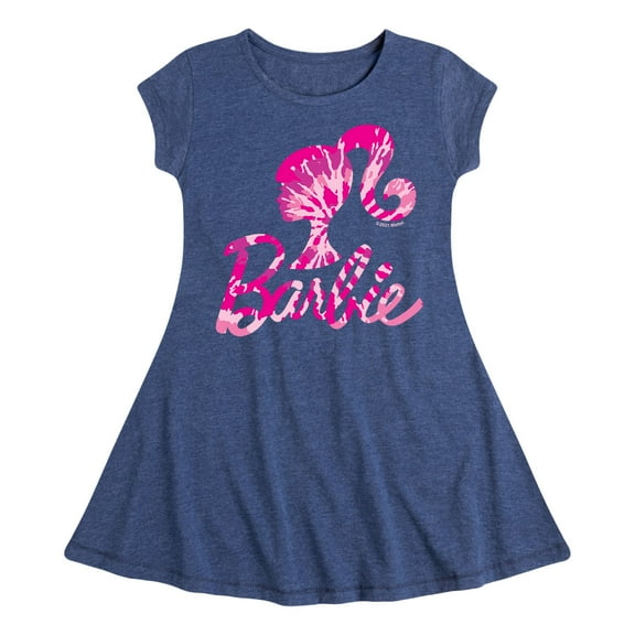 Barbie - Tie Dye Logo - Toddler And Youth Girls Fit And Flare Dress