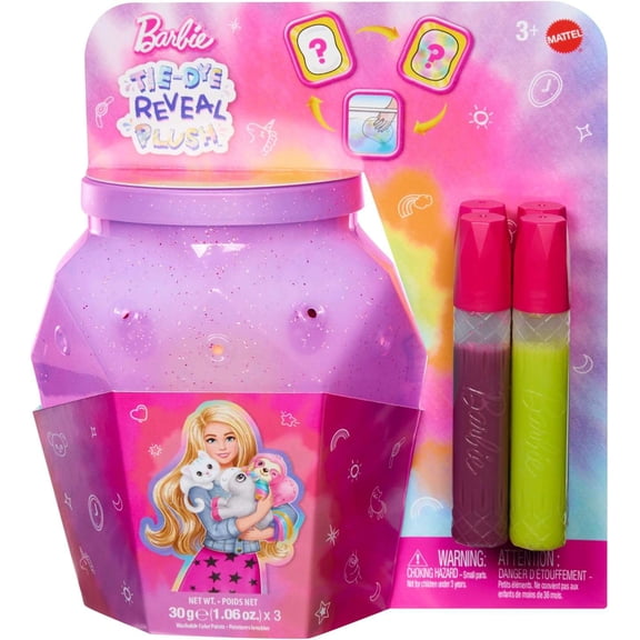 Barbie Tie-Dye Reveal Plush (1 RANDOM Character, Purple)