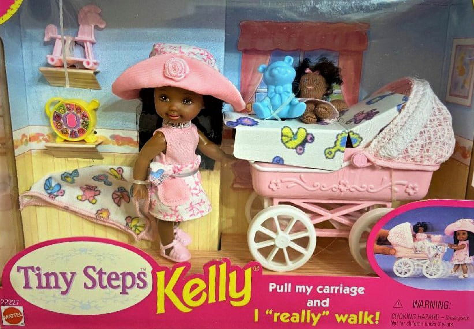 Barbie Tiny Steps African American Kelly with Carriage 1998 Mattel