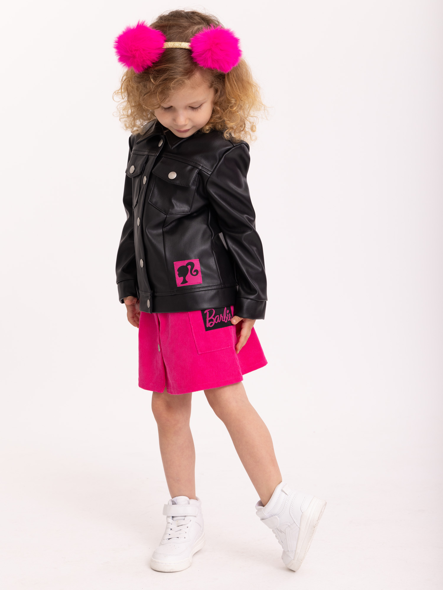 Barbie Toddler Girl Faux Leather Moto Jacket, Sizes 2T-5T