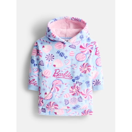 Disney Pixar Cars Barbie Toddler Girl Long Sleeve All Over Print Hooded Snugget, Sizes 12M-5T
