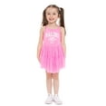 thumbnail image 1 of Barbie Toddler Girl Sleeveless Graphic Tulle Skirted Romper, Sizes 12 Months-5T, 1 of 12