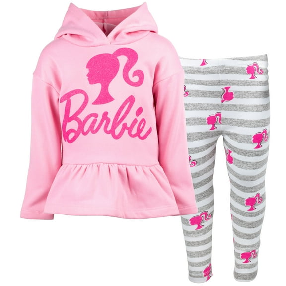 Barbie Toddler Girls Fleece Hoodie and Leggings Outfit Set Toddler to Big Kid