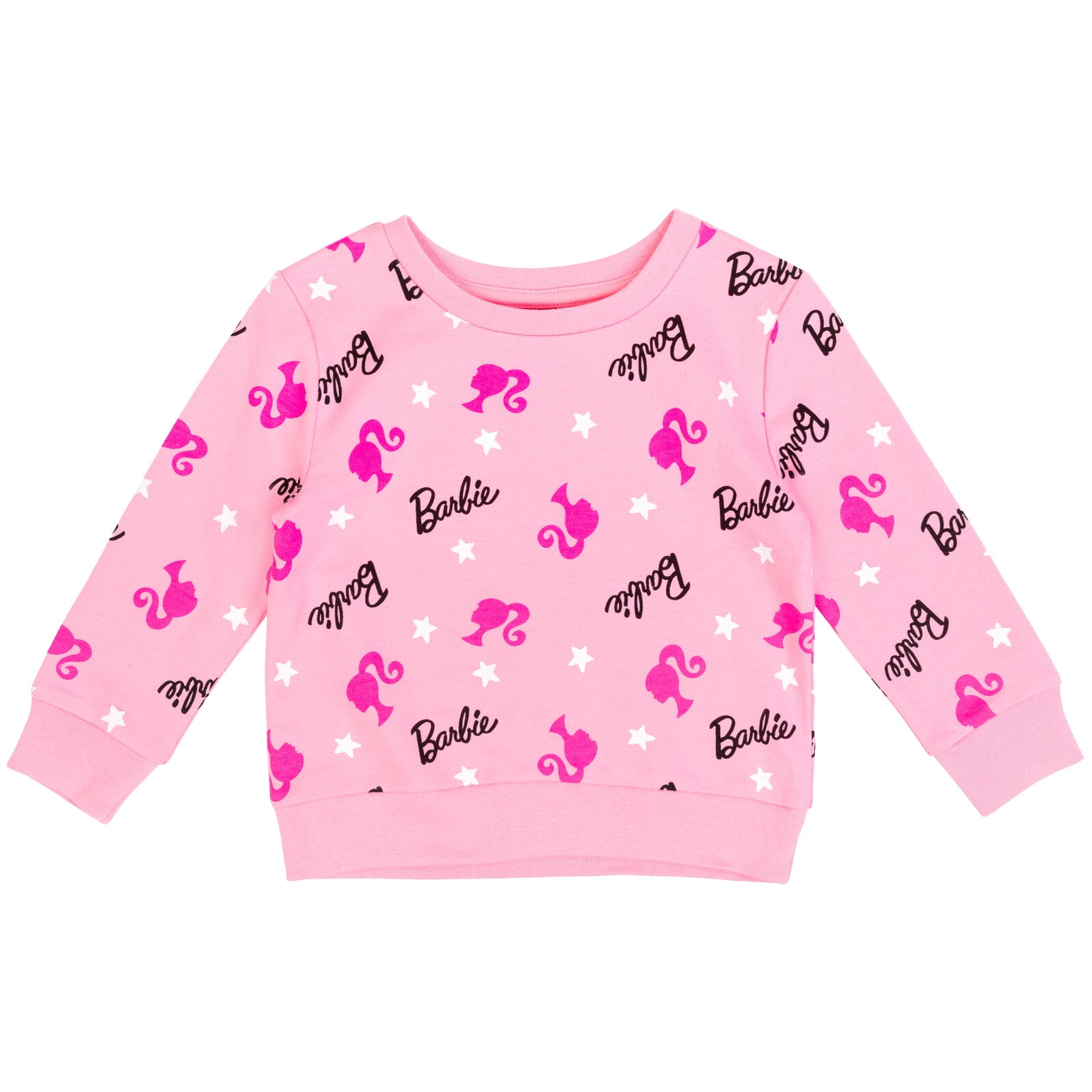 Barbie Toddler Girls French Terry Pullover Sweatshirt Toddler to
