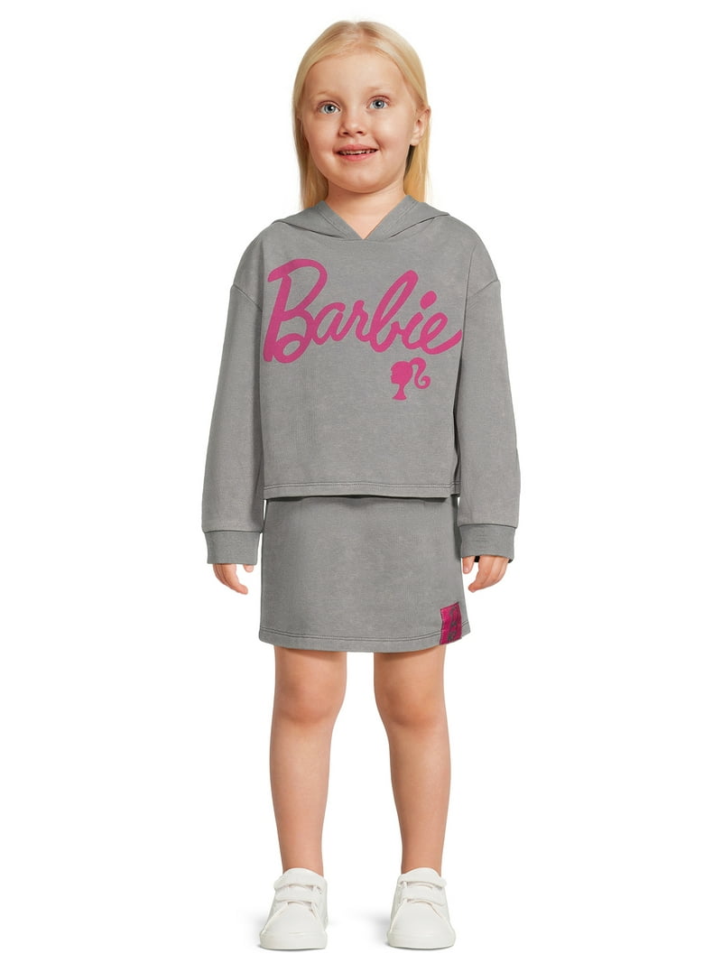 Barbie Toddler Girls Hoodie and Skirt Set, 2-Piece, Sizes 2T - 5T
