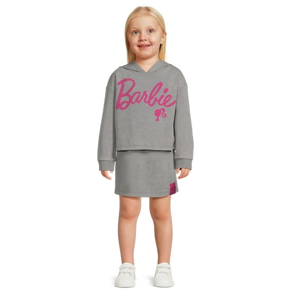 Barbie Toddler Girls Hoodie and Skirt Set, 2-Piece, Sizes 2T - 5T