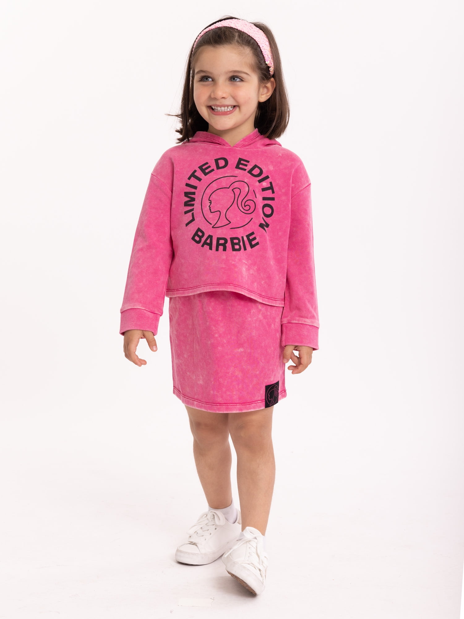 Barbie Toddler Girls Hoodie and Skirt Set, 2-Piece, Sizes 2T - 5T