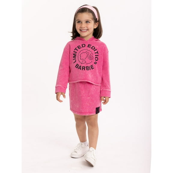 Barbie Toddler Girls Hoodie and Skirt Set, 2-Piece, Sizes 2T - 5T
