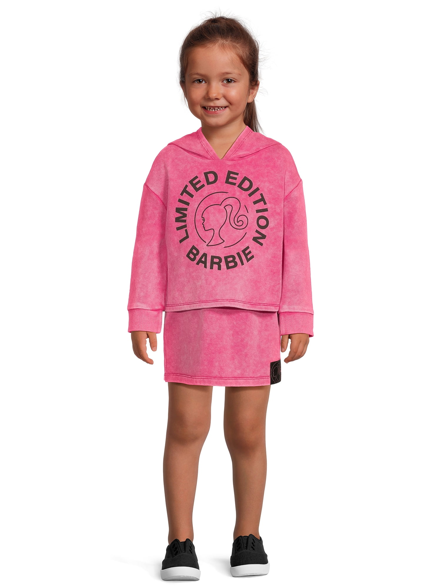 Barbie Toddler Girls Hoodie and Skirt Set, 2-Piece, Sizes 2T - 5T 