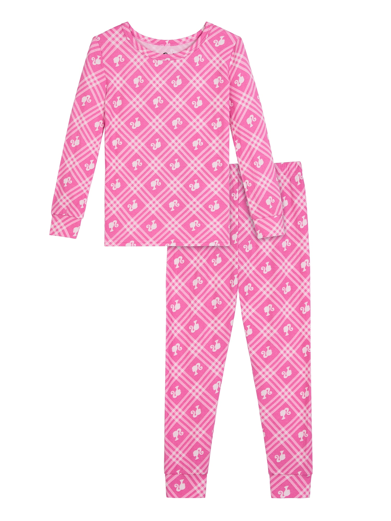 Barbie Toddler Girls Long Sleeve and Sleep Pants Pajama Set, 2-Piece, Sizes 12M-5T