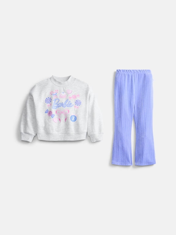 Toddler Girls Graphic Tunic and Sparkle Velour Pants, 2-Piece, Sizes 12M-5T