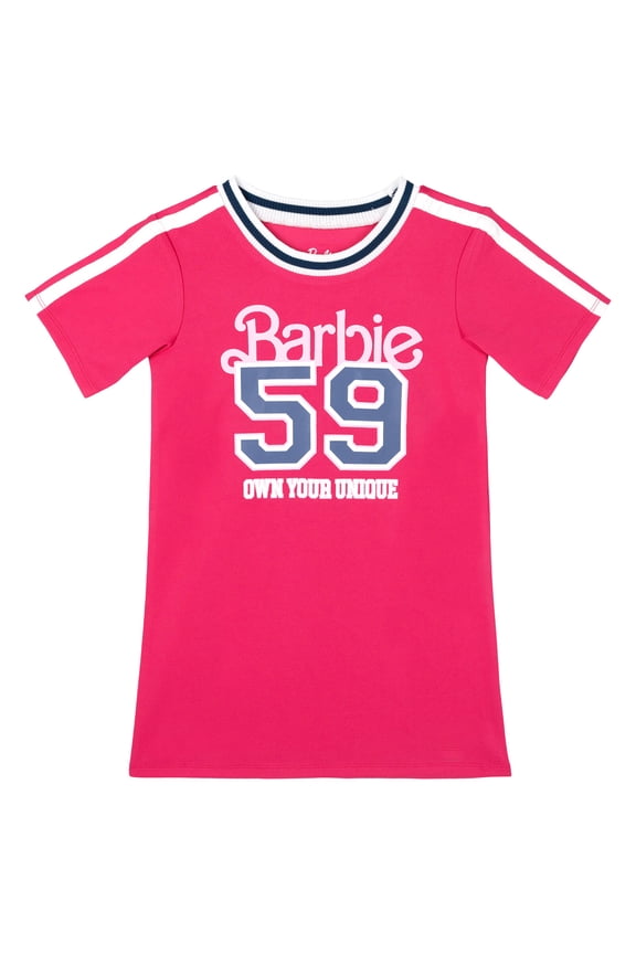 Toddler Girls' Short Sleeve Athletic Graphic T-Shirt Pink Barbie
