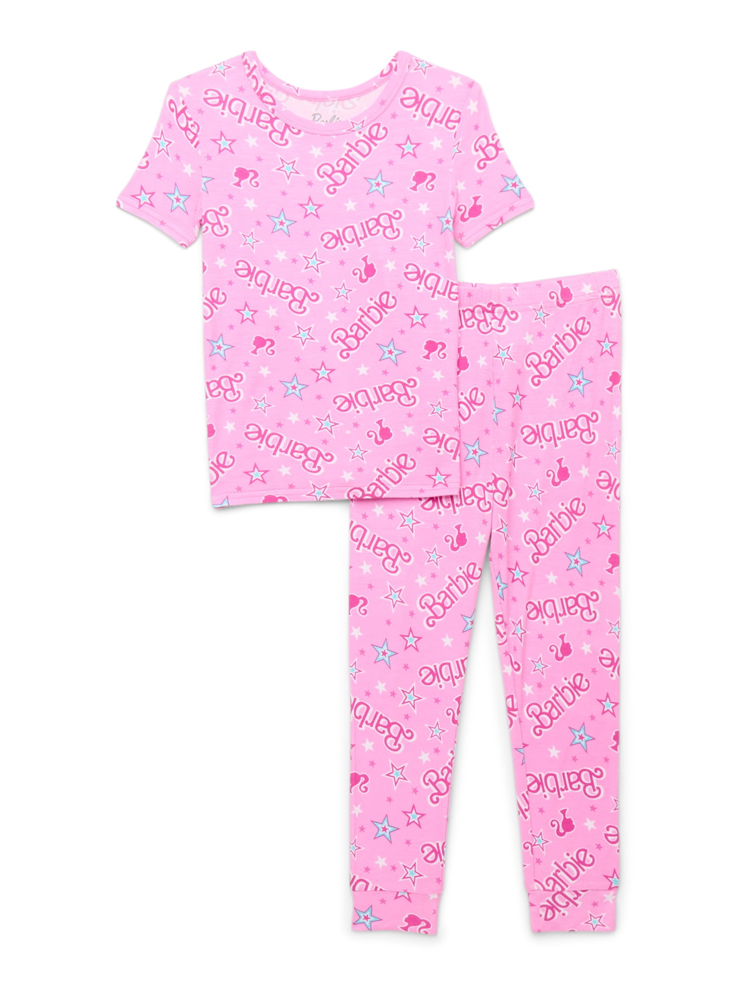 Barbie Toddler Girls' Short Sleeve Top and Pants Pajama Set, 2-Piece, Sizes 12M-5T