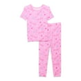 thumbnail image 1 of Barbie Toddler Girls' Short Sleeve Top and Pants Pajama Set, 2-Piece, Sizes 12M-5T, 1 of 3