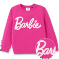 thumbnail image 1 of Barbie Toddler Girls Sweatshirts Letter Embroidered Long Sleeves Roseo Cotton Pullover Top Sizes 3-10, 1 of 8