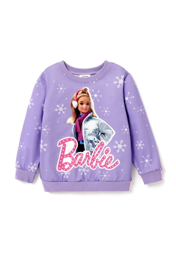 Toddler Girls Sweatshrit Purple Snowflake Graphic Ugly Christmas Pullover Top Sizes 2 Years