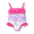 thumbnail image 1 of Barbie Toddler Girls Tankinis Roseo Bow Tie Spaghetti Strap Ruffled One Piece Swimwear Sizes 2-5 Years, 1 of 7