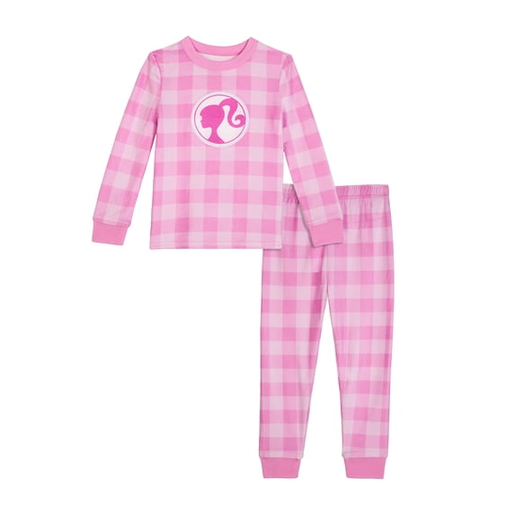 Barbie Toddler Long Sleeve Sleep Top and Sleep Pants, 2-Piece, Sizes 12M-5T