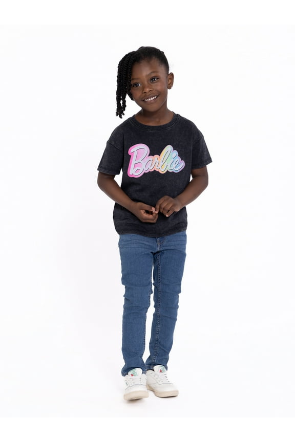 Barbie Toddler Short Sleeve Crewneck Tee, Sizes 12M-5T