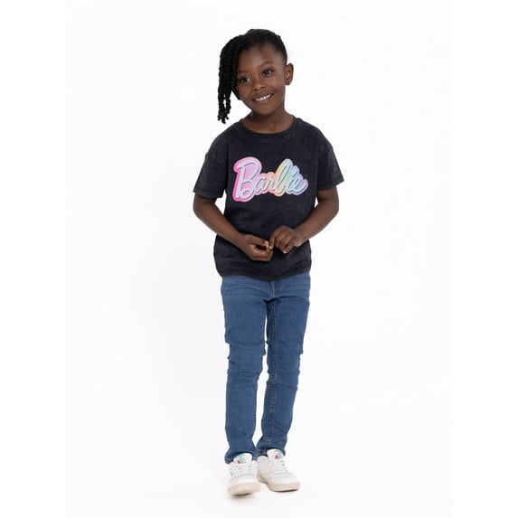 Barbie Toddler Short Sleeve Crewneck Tee, Sizes 12M-5T