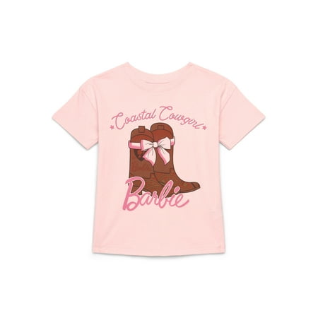 Barbie Toddler Graphic Crewneck Tee with Short Sleeves, Sizes 12M-5T