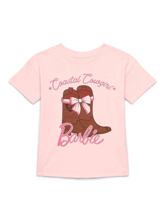 Barbie Toddler Graphic Crewneck Tee with Short Sleeves, Sizes 12M-5T