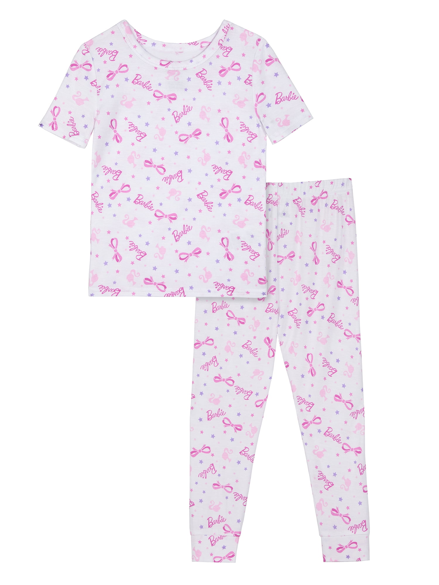 Barbie Toddler Viscose Unisex 2-Piece Pajama Set, Sizes 12M-5T