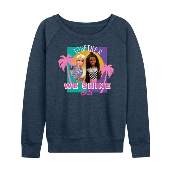 Barbie - Together We Shine - Color Block - Women's Lightweight French Terry Long Sleeve Shirt