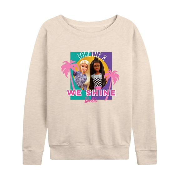 Barbie - Together We Shine - Color Block - Women's Lightweight French Terry Long Sleeve Shirt