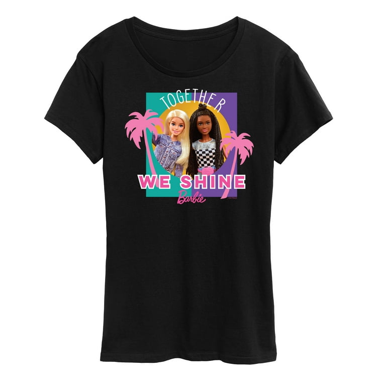 Barbie Together We Shine Women s Short Sleeve Graphic T Shirt Walmart