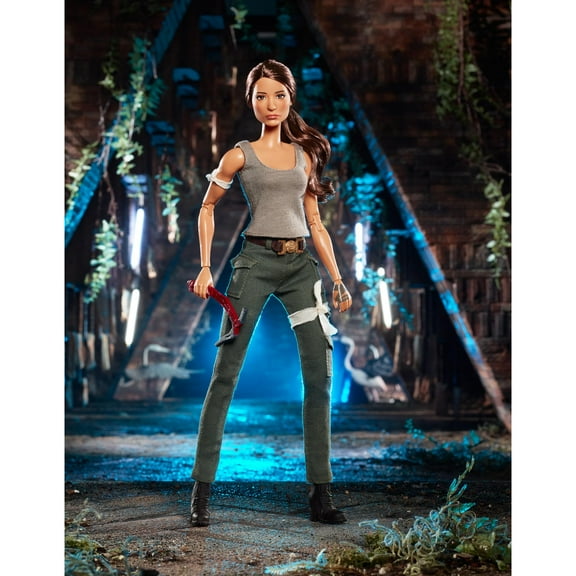 Barbie Tomb Raider Lara Croft Doll in Film-Inspired Look