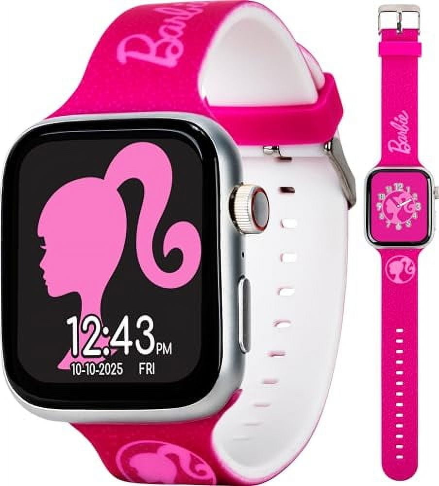 Barbie Touchscreen Smartwatch for Girls with Pink Glitter Silicone