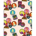 thumbnail image 1 of Barbie Travel Patches Removable Vinyl Wallpaper, Peach, 1 of 3