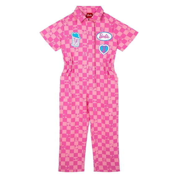 Barbie Twill Racing Zip Up Coverall Infant to Big Kid
