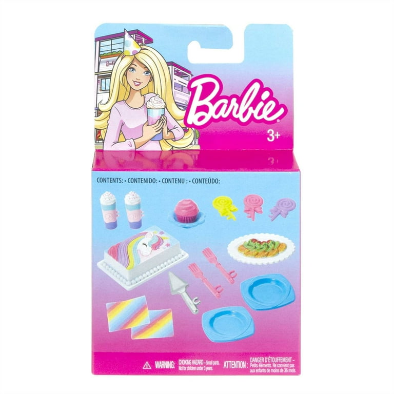 Barbie Unicorn Party Accessories Set With 15 Storytelling Toy