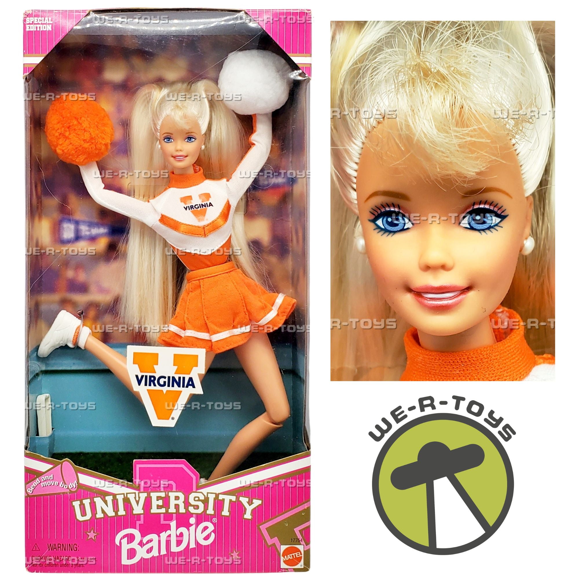 University of Virginia Cavaliers Cheerleader Barbie Doll 1997