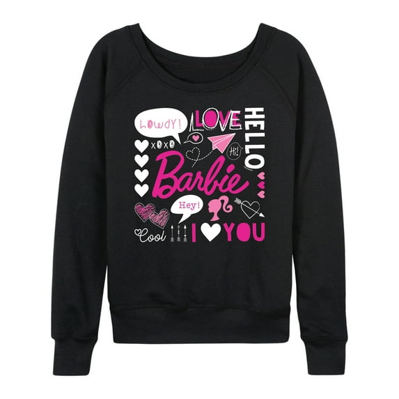 Barbie - Valentine's Collage - Women's Lightweight French Terry Long Sleeve Shirt