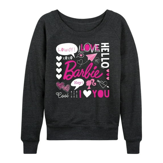 Barbie - Valentine's Collage - Women's Lightweight French Terry Long Sleeve Shirt