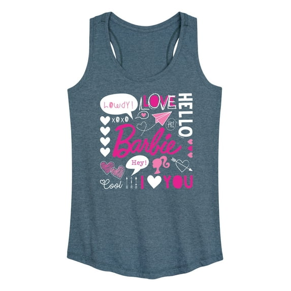 Barbie - Valentine's Collage - Women's Racerback Tank Top