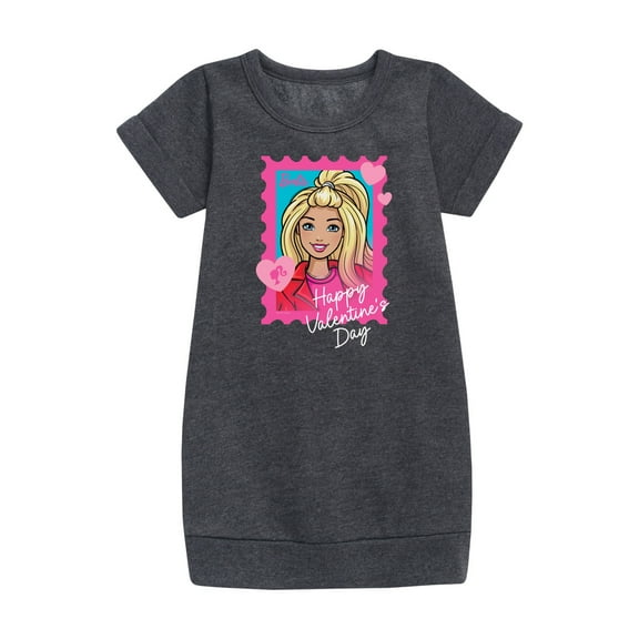 Barbie - Valentine's Day - Barbie Stamped & Delivered - Toddler & Youth Girls Fleece Dress