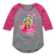 thumbnail image 1 of Barbie - Valentine's Day - Barbie Stamped & Delivered - Toddler & Youth Girls Raglan Graphic T-Shirt, 1 of 3