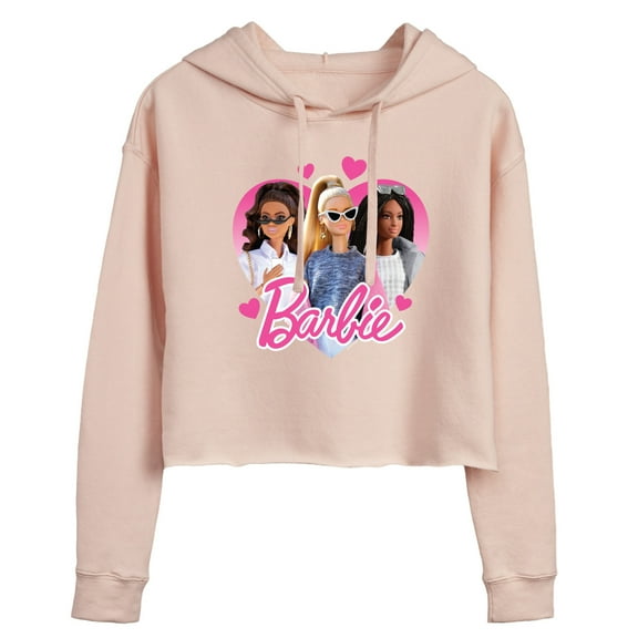 Barbie - Valentine's Day - Boss Babe Girls Group - Juniors Cropped Pullover Hoodie