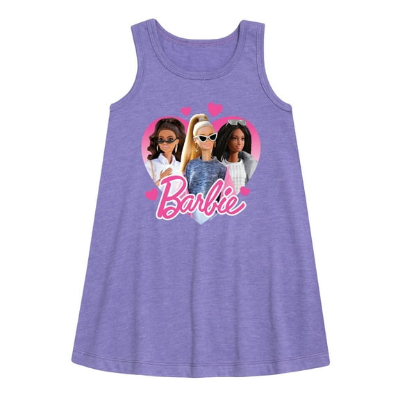 Barbie - Valentine's Day - Boss Babe Girls Group - Toddler & Youth Girls A-line Dress